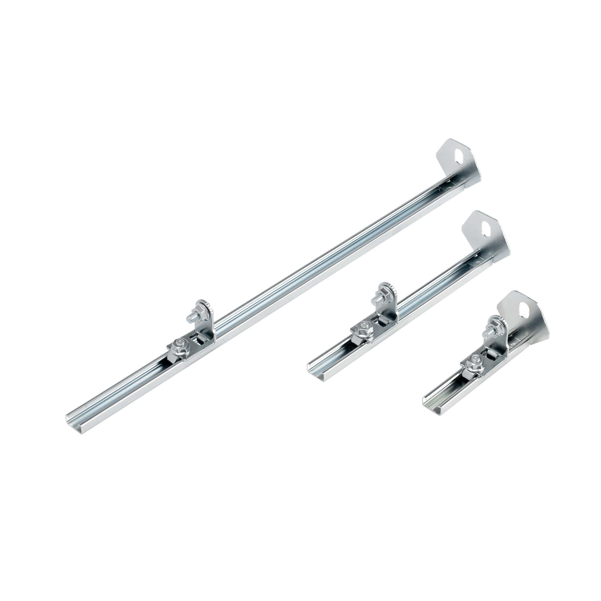 Concept Adjustable-Depth Mounting Kits 4 Slides, fits 12.00 deep, Plated, Steel