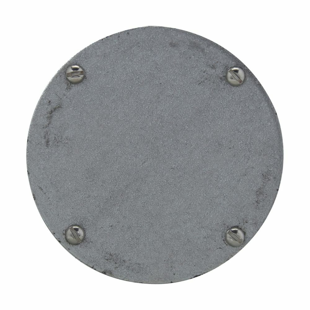 Eaton Crouse-Hinds series Condulet GRF blank cover, Feraloy iron alloy, Surface mount