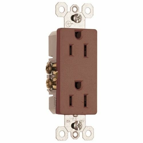 Receptacle Sierraplex 15amp 125volt Screw Terminal and, Speedwire, Brown