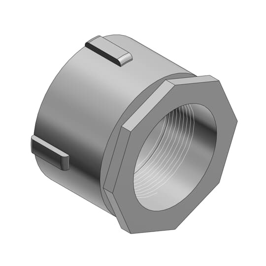 1 Inch Erickson Coupling, Malleable Iron with Steel and Malleable Iron Ring for Use with Rigid/IMC Conduit