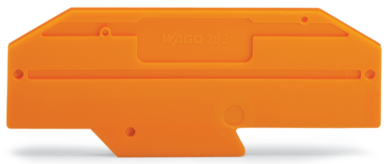 End plate; 2 mm thick; orange