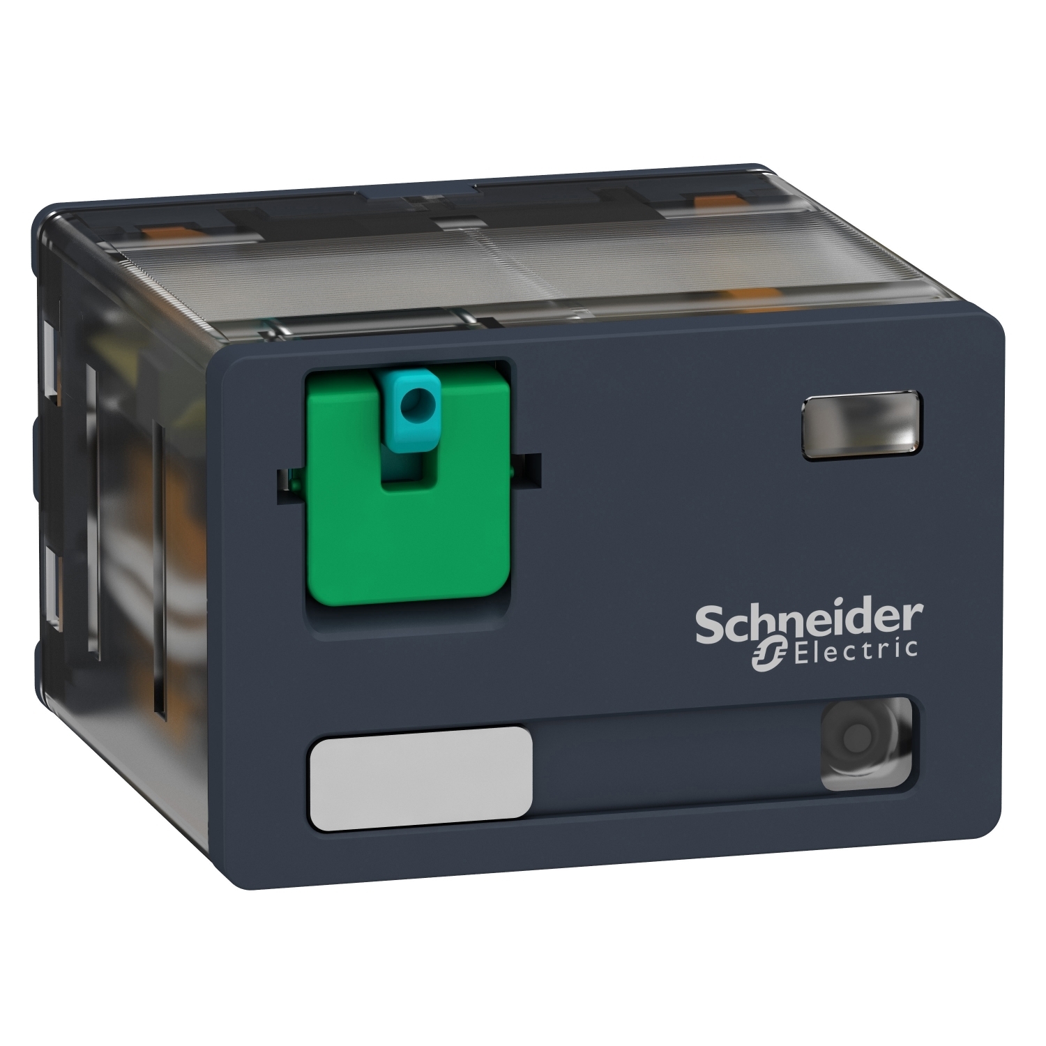 plug-in relay, Harmony electromechanical relays, 15A, 4CO, with LED, lockable test button, 24V DC