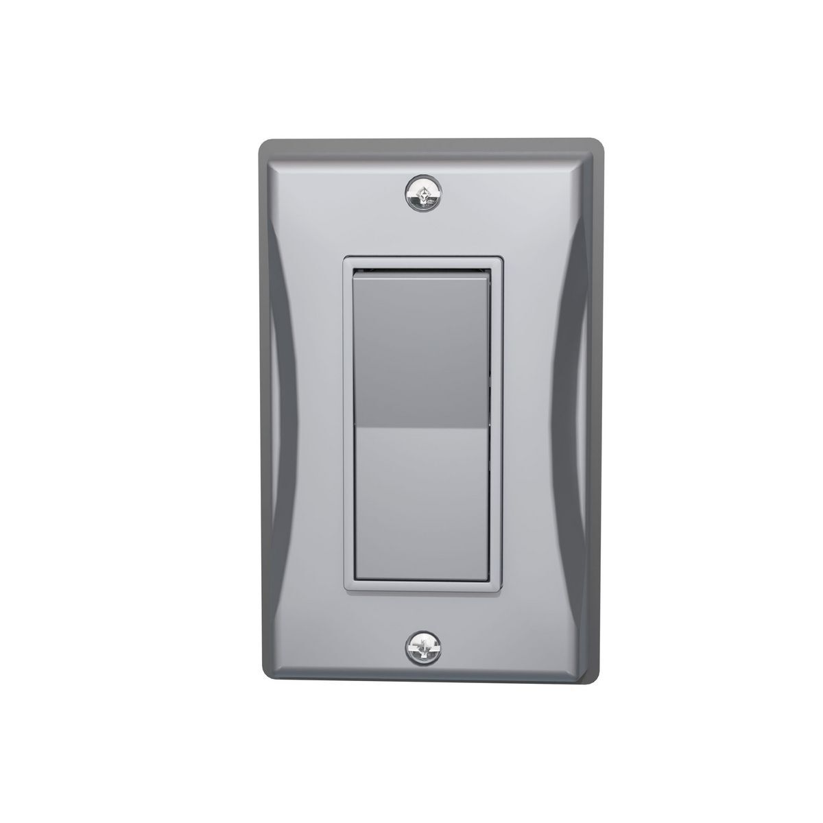 1-Gang Weatherproof Cover, Vertical, Decorator, Single Pole 15A 120/277 VAC, Gray, Clamshell