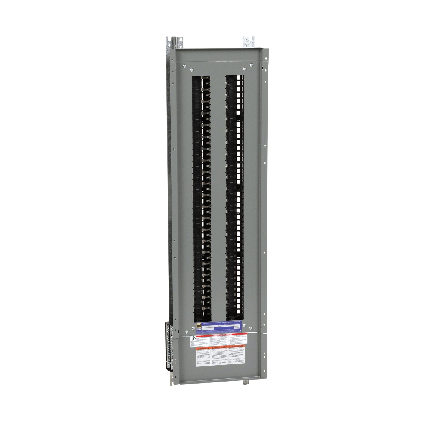 Panelboard interior, NQ, main lugs, 225A, Al bus, 84 pole spaces, 1 phase, 3 wire, 240VAC, 48VDC