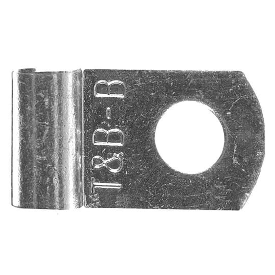 Non-Insulated Flag Terminal, Length .55 Inches, Width .31 Inches, Bolt Hole #10, Wire Range #22-#14 AWG, Copper, Tin Plated