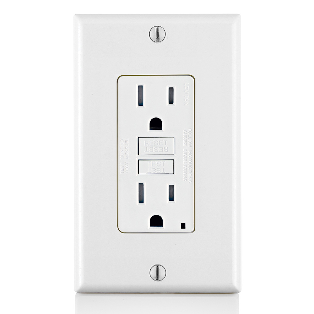 GFTR1-W GFCI Receptacle, 15 Amp, 125V, White
