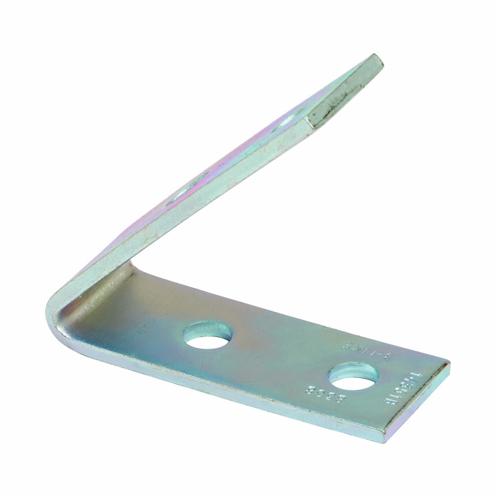 Eaton B-Line series closed angle, 4.37" H x 5" L x 1.62" W, Steel, Electro-plated, Four hole closed angle, 45 deg