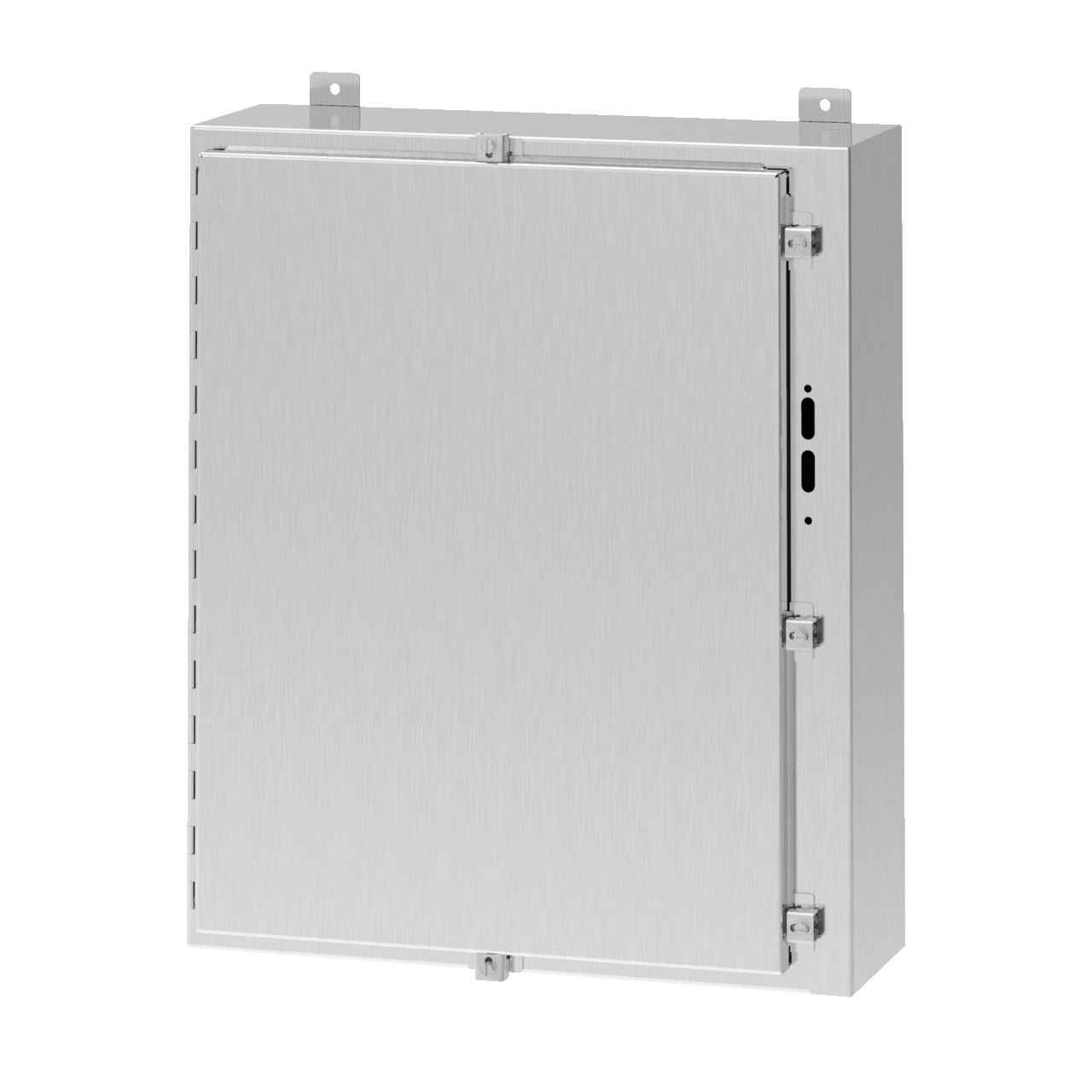 Wallmount Disconnect Enclosure with Clamps Type 4X, 42x37x12, Brushed, SS304