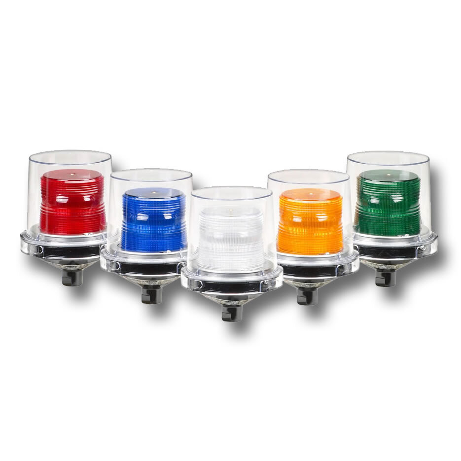 Electraray Hazardous Location LED Flashing Warning Light, 120-240VAC, Amber - Available in 24VAC/DC and 120240VAC. Five lamp/lens colors: Amber, Blue, Clear, Green and Red. Flashing mode standard, configurable to steady-burn. 50,000-hour, vibration-resistant LED lamp. 1/2-inch NPT pipe mount. Type 4X, IP66 enclosure. IP69K compliant. Marine Listed. UL and cUL Listed for Class I, Division 2, Groups A, B, C and D & Class II Division 2, Groups F and G & Class III.
