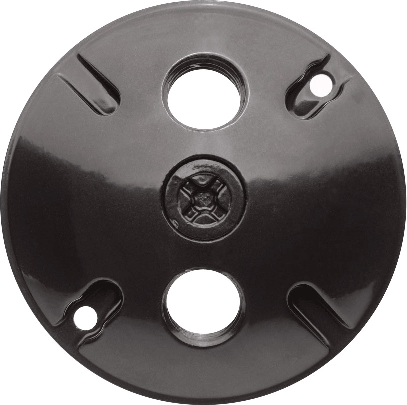 Weatherproof Cover Round 3 Holes, Bronze