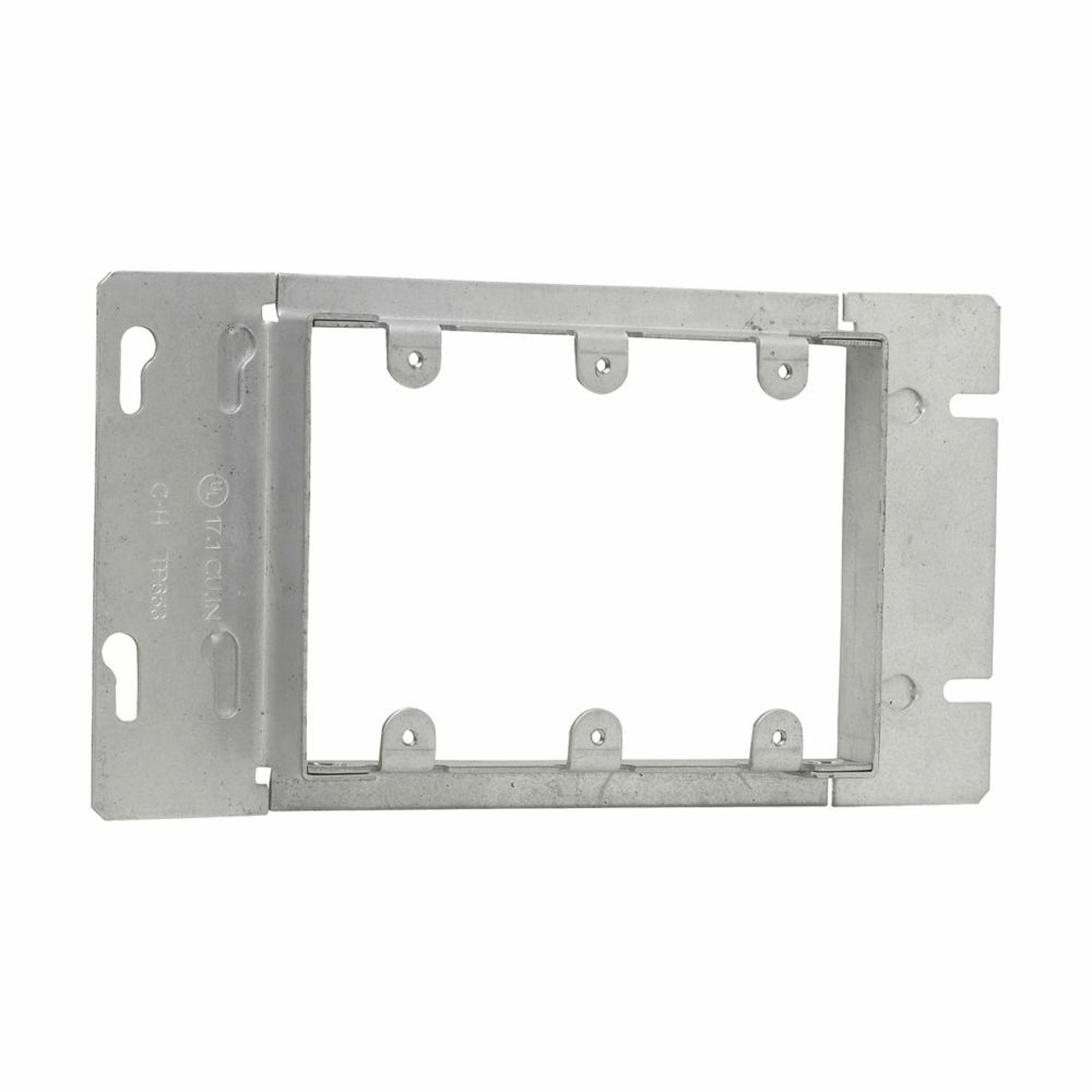 Eaton Crouse-Hinds series Gang Box Cover, Raised surface, Steel, Three-gang, 13.5 cubic inch capacity