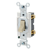3-Amp, 24 Volt AC/DC, Toggle Single-Pole, Industrial Grade, Self-Grounding, Ivory
