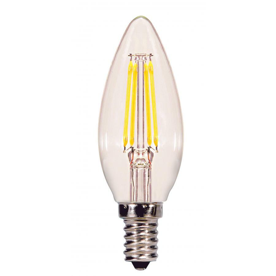 4.5 Watt B10 LED Lamp - Clear - Candelabra Base - 2700K - 350 Lumens - 120 Volts