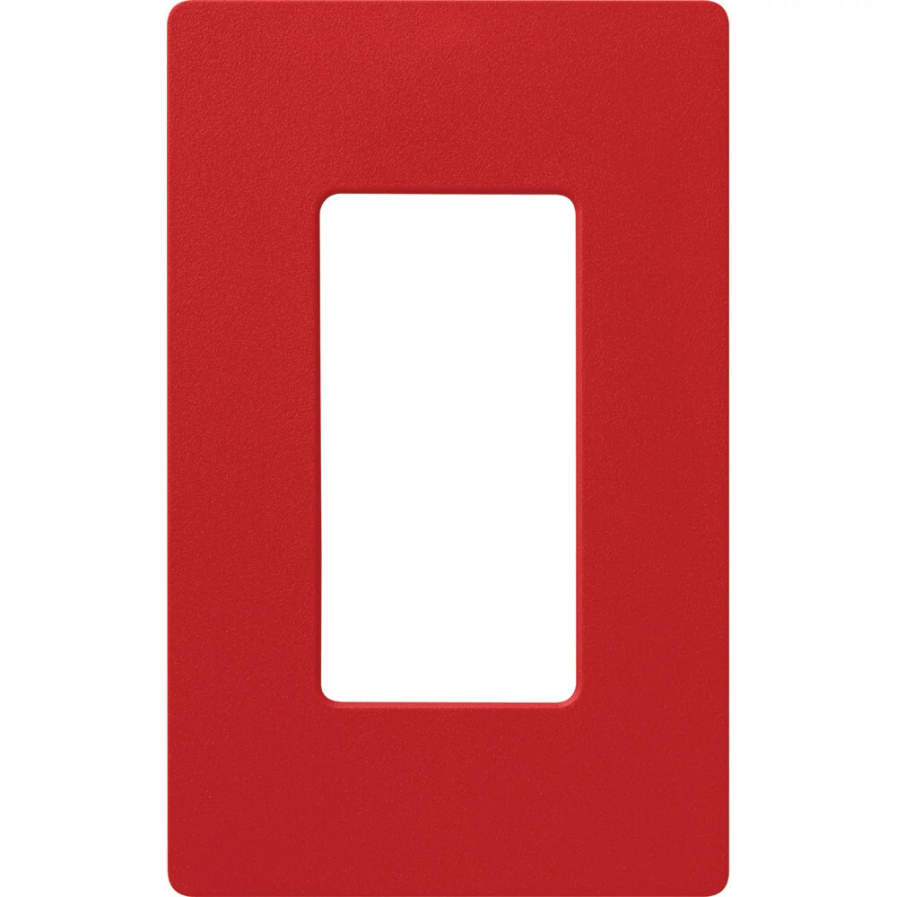 Claro Wallplate, Satin Finish, Single-gang in signal red