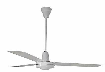 120V, 60” diameter white industrial ceiling fan