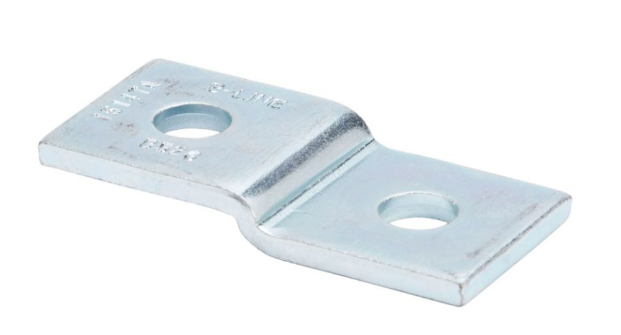 B526ZN 2-Hole Offset Z-Support, 3-15/32 in L x 1/4 in THK, Steel