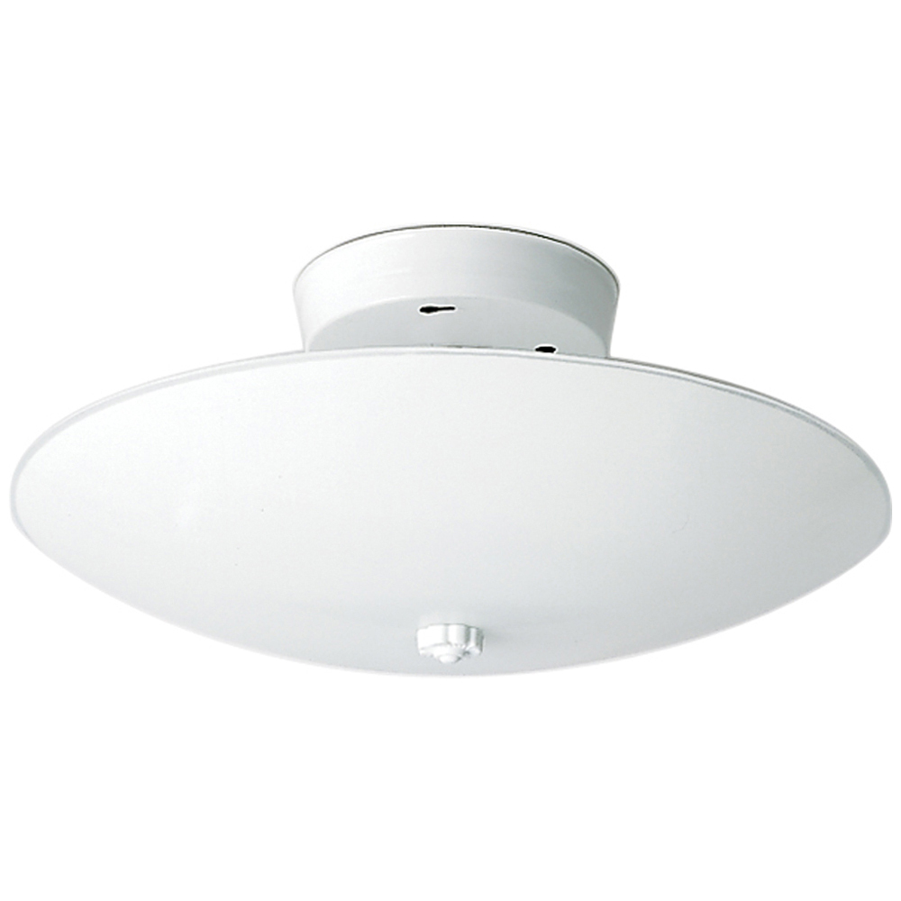 2 Light - 12 - Ceiling Fixture - White Round - White