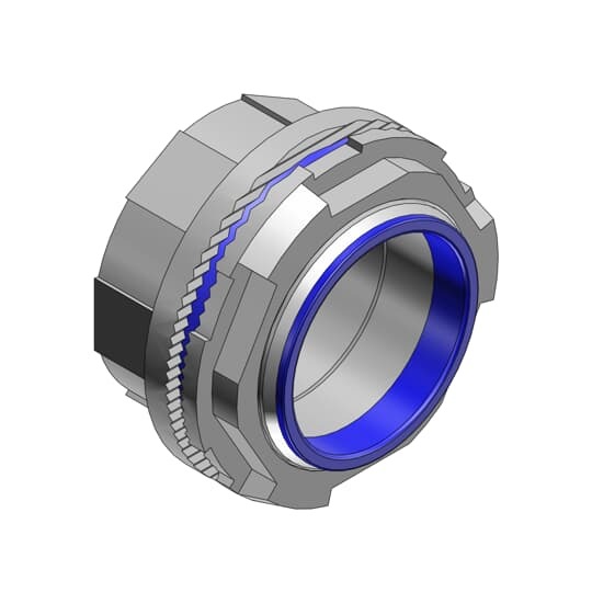 3 Inch Aluminum, Hub Connector with Thermoplastic Insulating Throat, Sealing Ring Nitrile (BUNA-N) for Use with Rigid/IMC Conduit