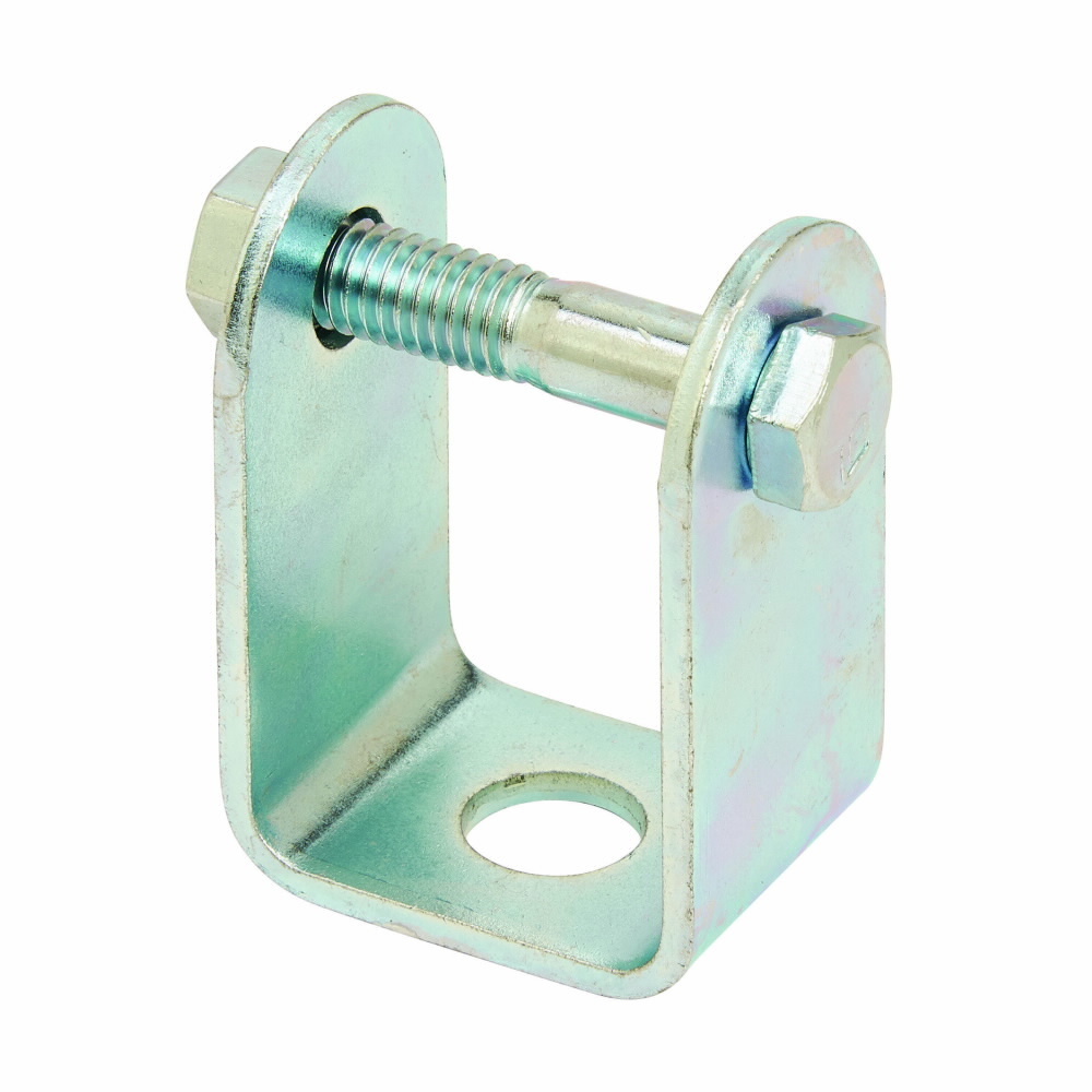 Eaton B-Line series clevis swivel, 2.5" H x 2.5" L x 1.4375" W, 900 Lbs load cap, 3/8"-16 thread/rod size, 3/8" screw size, Clevis swivel