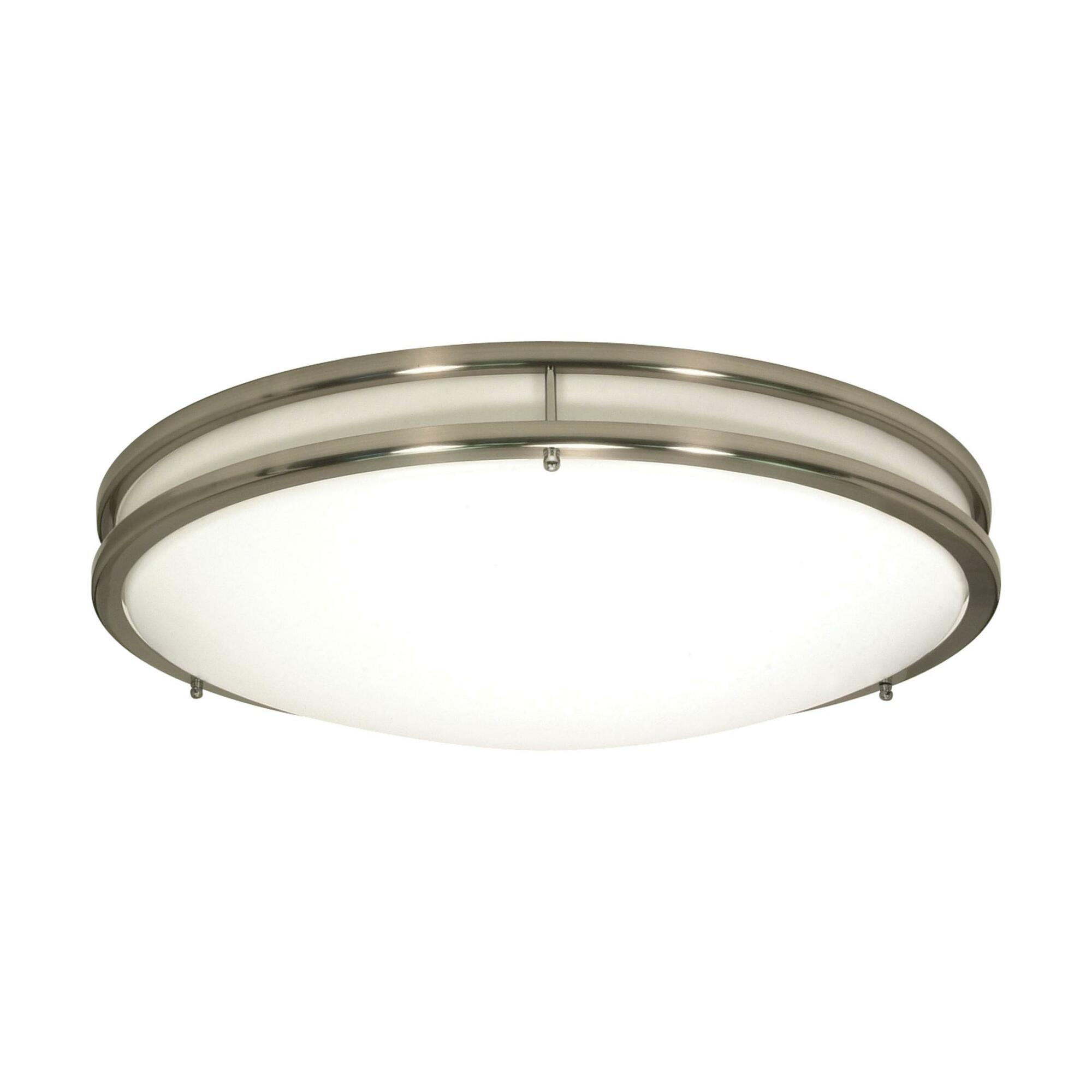 Glamour LED 10 inch - Flush Mount Fixture - Brushed Nickel Finish - CCT Selectable 3K/4K/5K