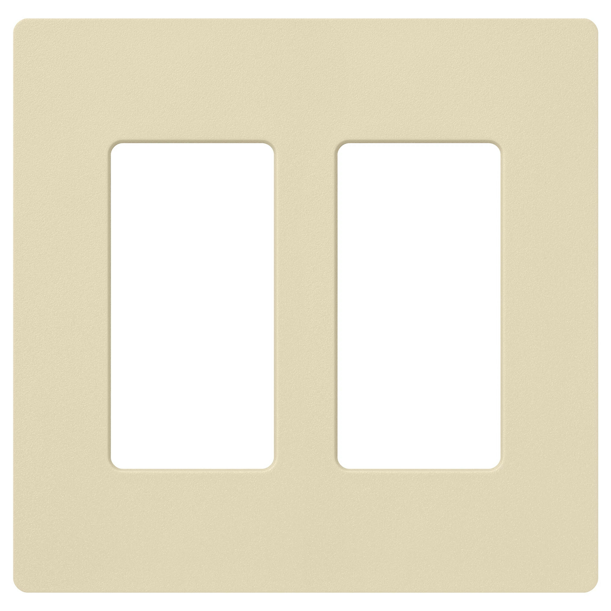 Claro Wallplate, Satin Finish, Two-gang in sand