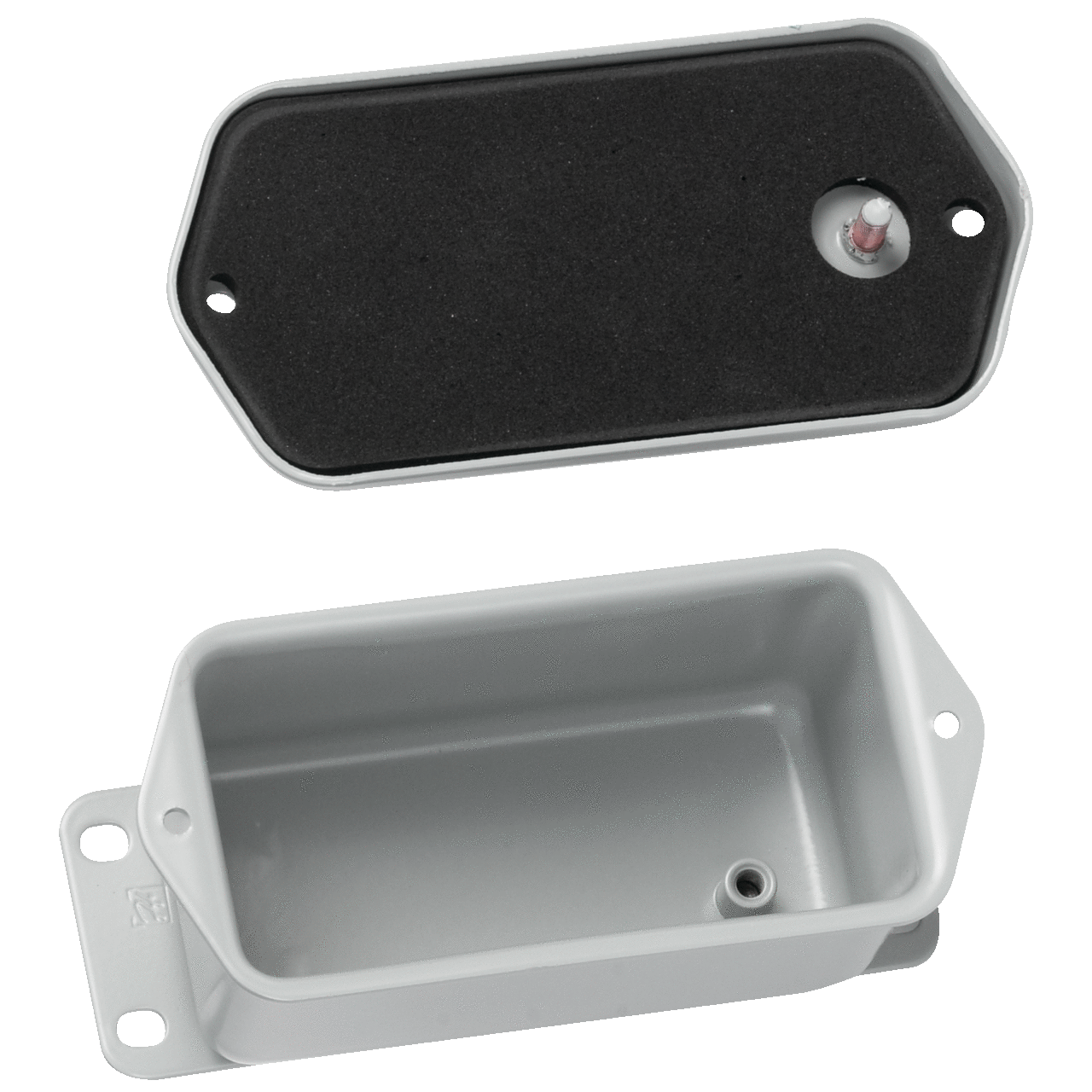 Screw Cover Contoured Type 4, 4.00x2.00x2.00, Gray, Steel