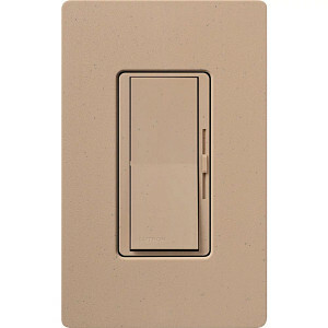 Diva LED+ Dimmer - Satin Finish,  LED, Incandescent/Halogen, 3-way/single-pole, 150W LED or 600W inc/hal in mocha stone