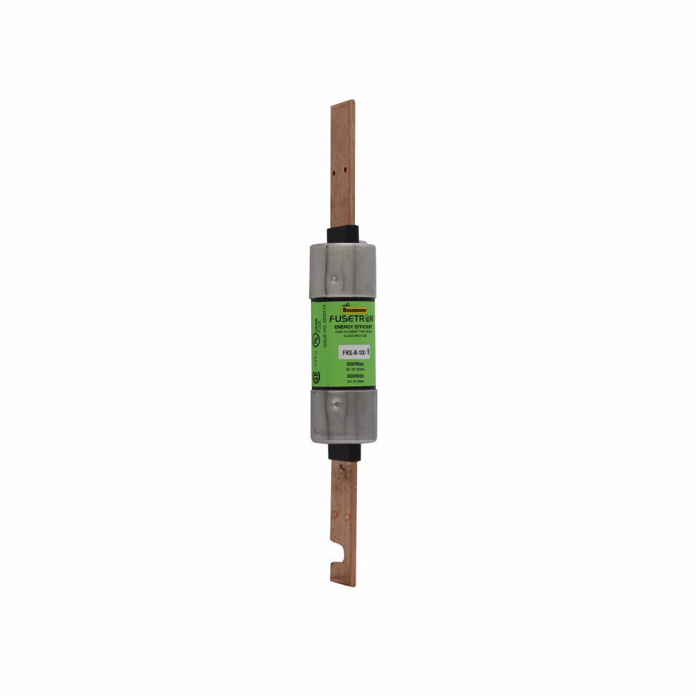 Eaton Bussmann series FRS-R fuse, 65 A, Dual, Class RK5, Non-indicating, Blade end x blade end, 10 sec at 500%, 200 kAIC at 600 V,20 kAIC at 300 Vdc, Standard, 600 V, 300 Vdc