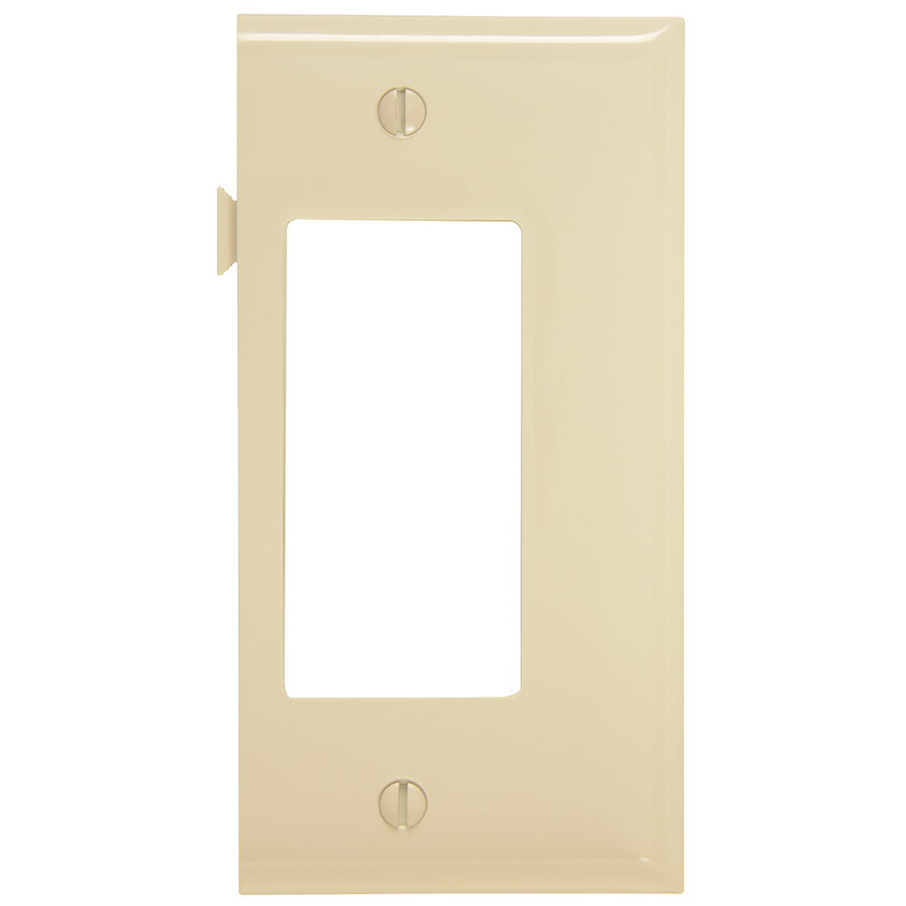 Sectional Wall Plate Semi-Jumbo Decorator End Section Light Almond