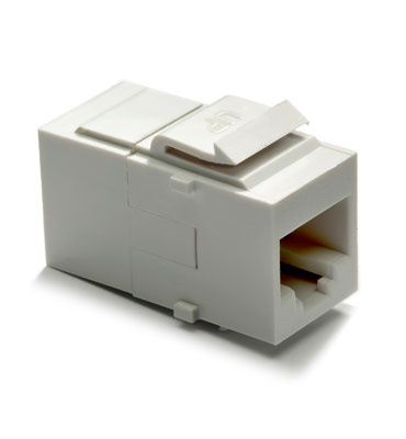 Cat 5e RJ45 Coupler Keystone Insert, White