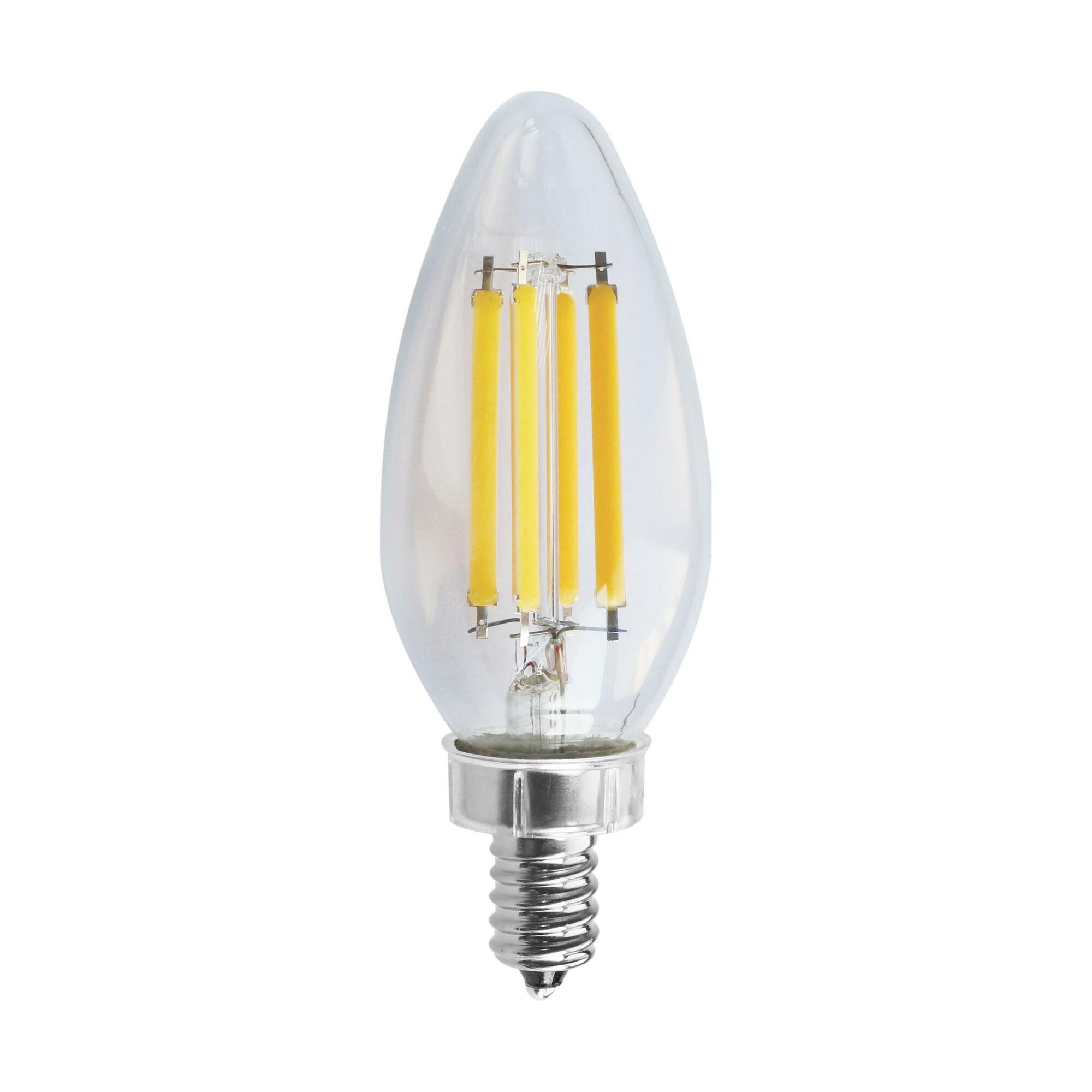 8 Watt C11 LED - Clear - Candelabra Base - 2700K - 90 CRI - 760 Lumens - 120 Volts