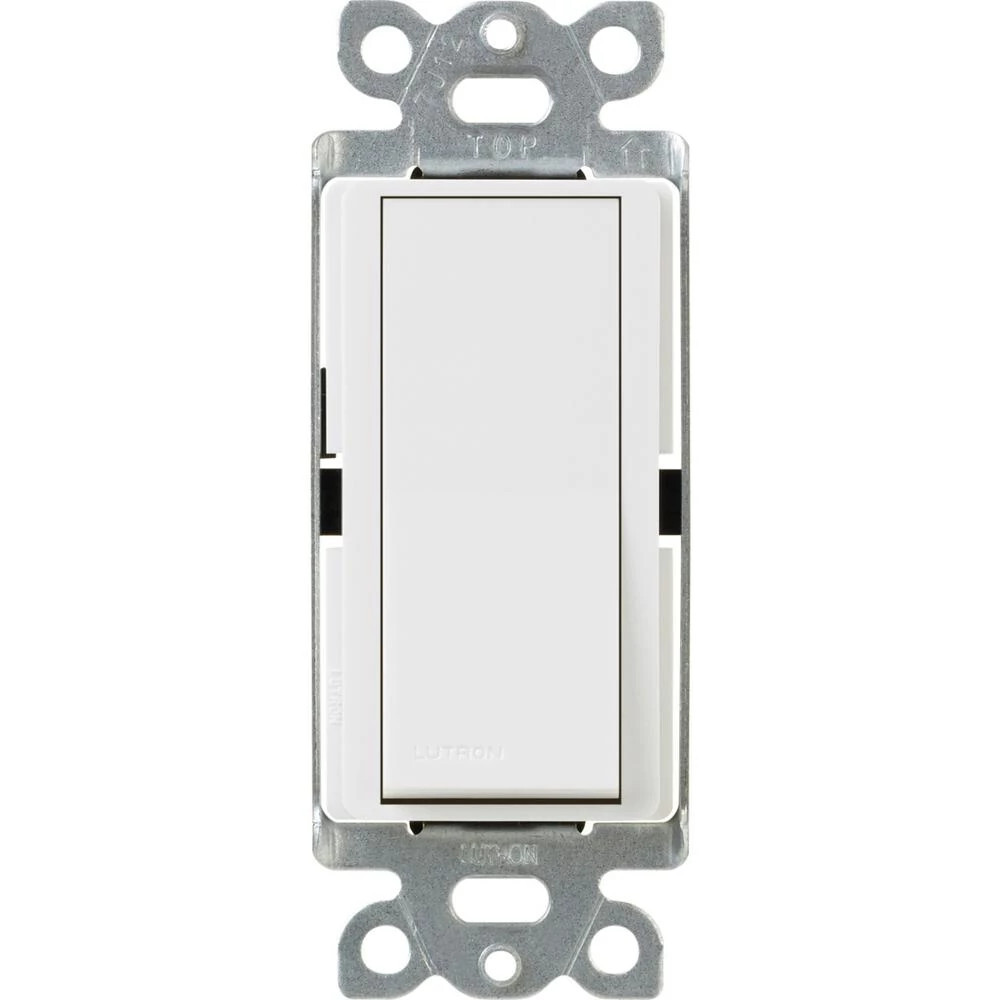Lutron Claro 15 Amp, Single-Pole On/Off Rocker Switch with Locator Light, White