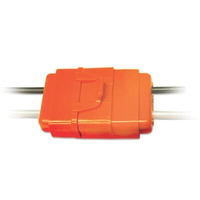 2-Pole Luminaire Disconnect with Polycarbonate housing and Insulated 18 AWG Solid Copper Leads, Bulk Pack