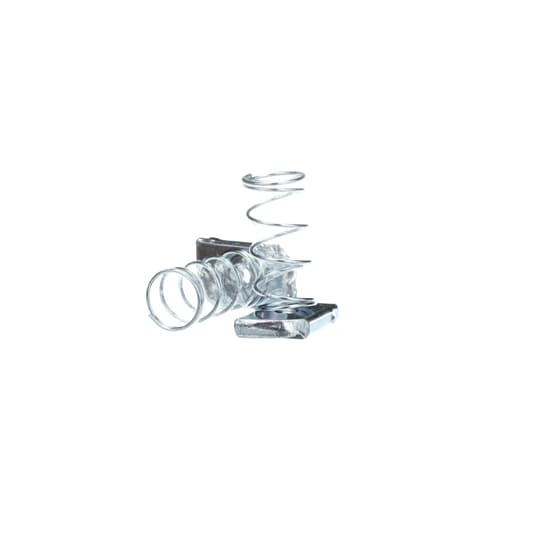 Nut, Spring, Size 1/4 Inch, Electro-Galvanized Steel, For use with A and C Series Channel and Inserts