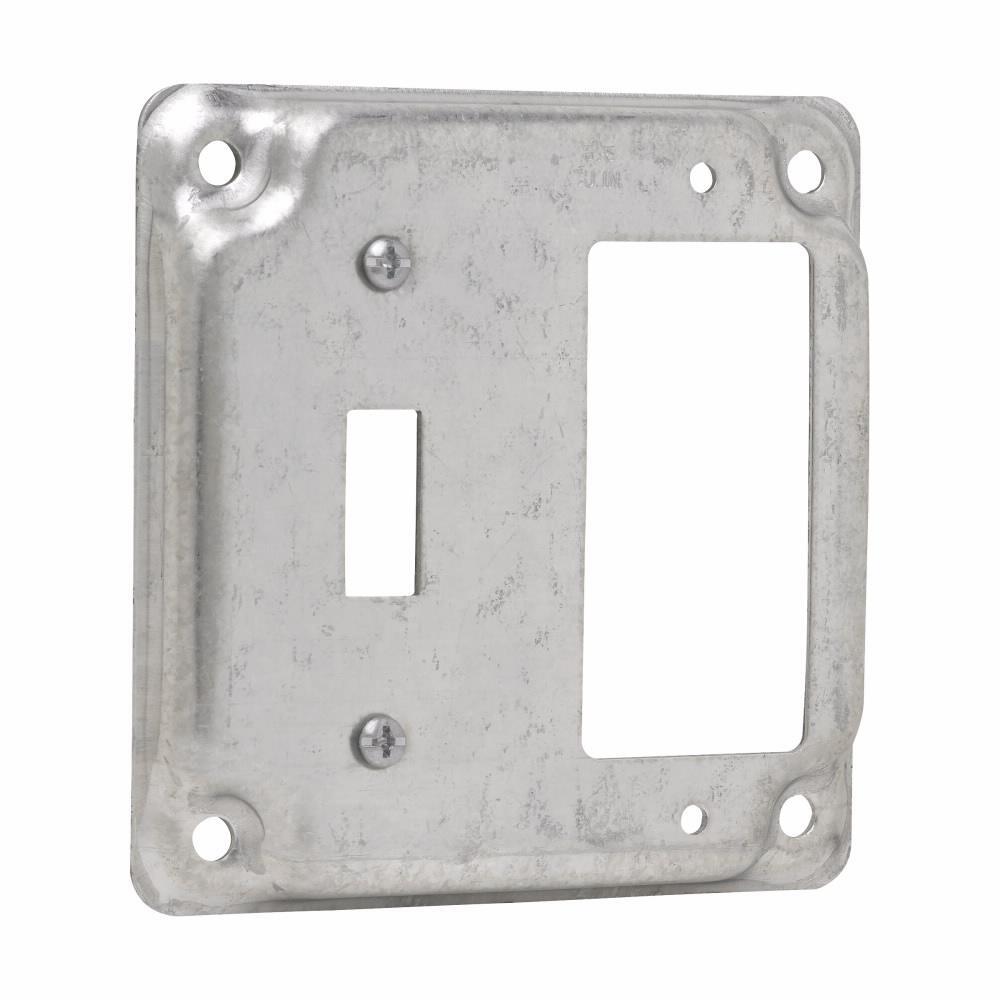 TP515 Thepitt Cover, 4 in L x 4 in W x 1/2 in D, Raised Surface Cover, Steel
