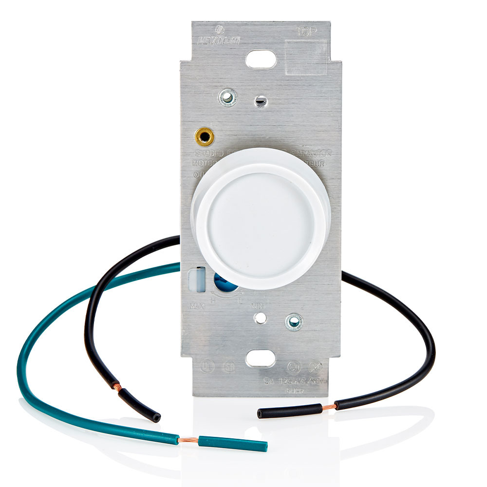Trimatron Rotary Fan Speed Control Switch, 5A, Full Range, Single Pole, White
