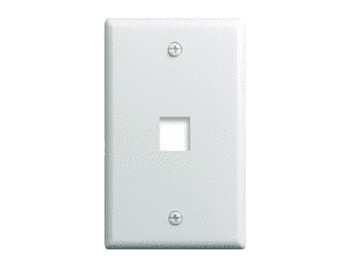 The On-Q/Legrand Wall Plate is an economy wall plate for the cost conscious homeowner. It is available in white, black,brown,light almond and ivory and mounts in an On-Q/Legrand Installation Brackets or low voltage mud rings.
