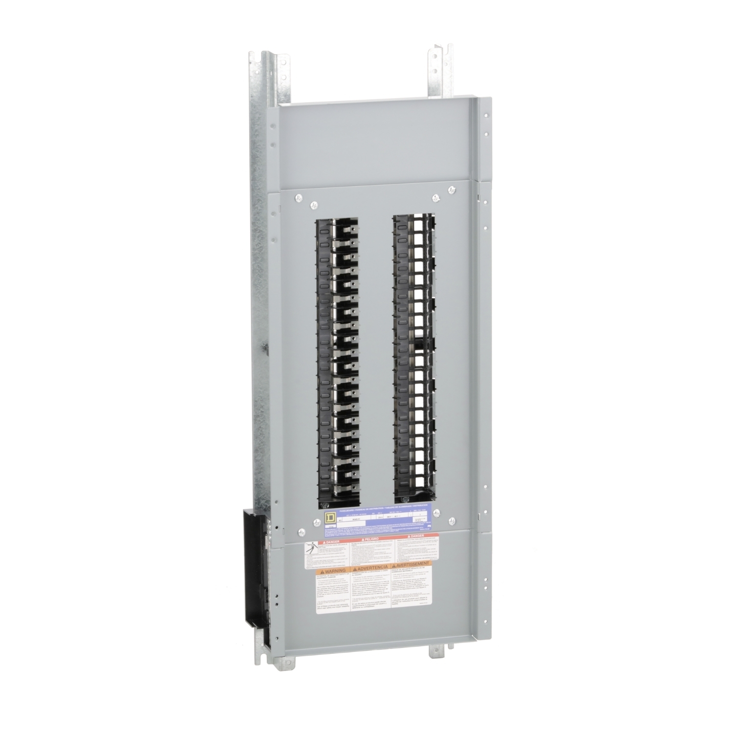 Panelboard interior, NQ, main lugs, 225A, Cu bus, 42 pole spaces, 1 phase, 3 wire, 240VAC, 48VDC