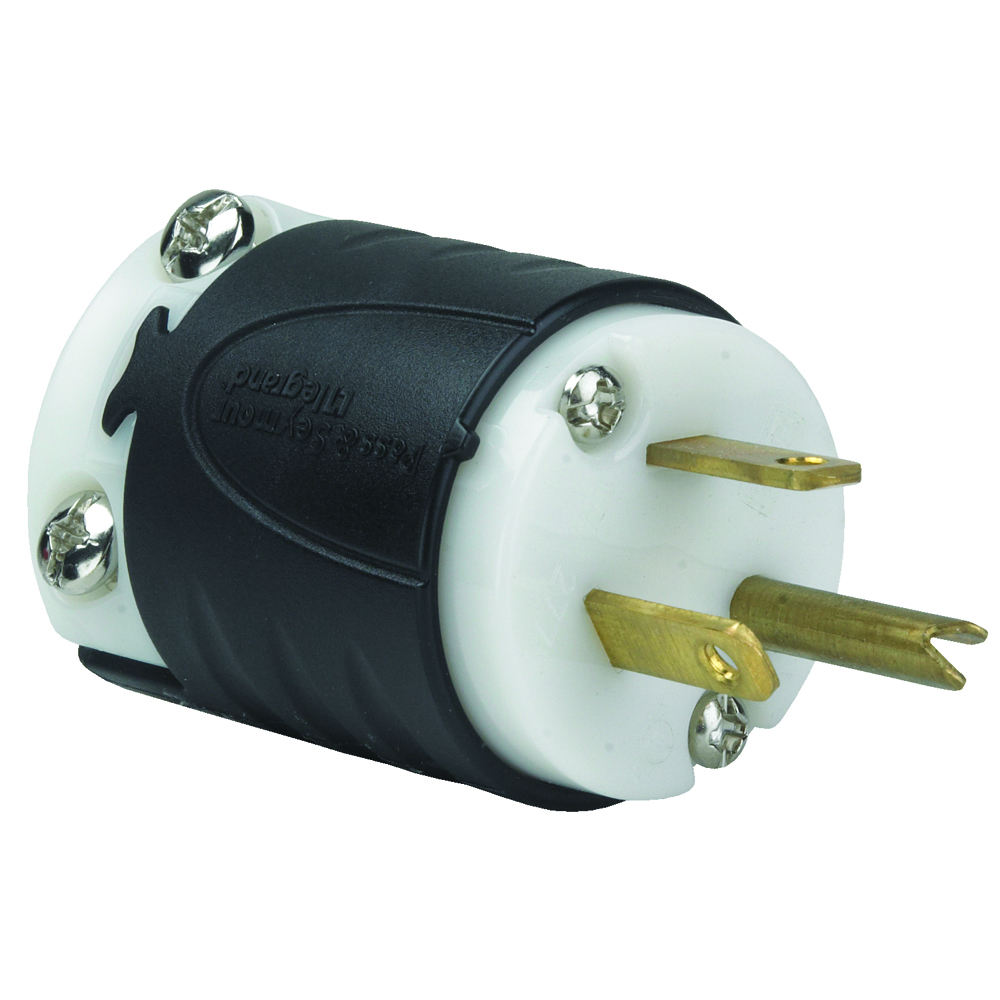 Straight Blade Plug 3way, 15amp, 277volt