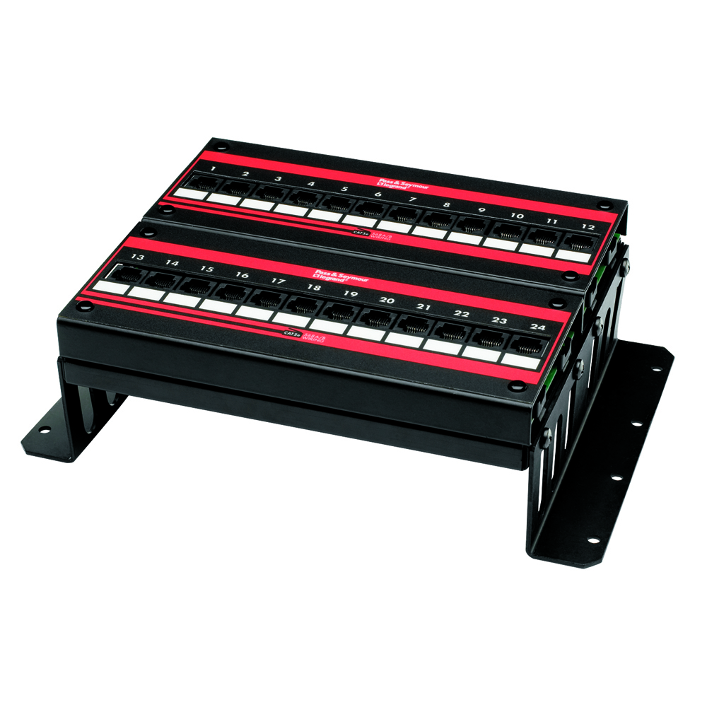 Patch Panels 24 port Cat 5E Universal wiring, Jack Panels with stand off legs