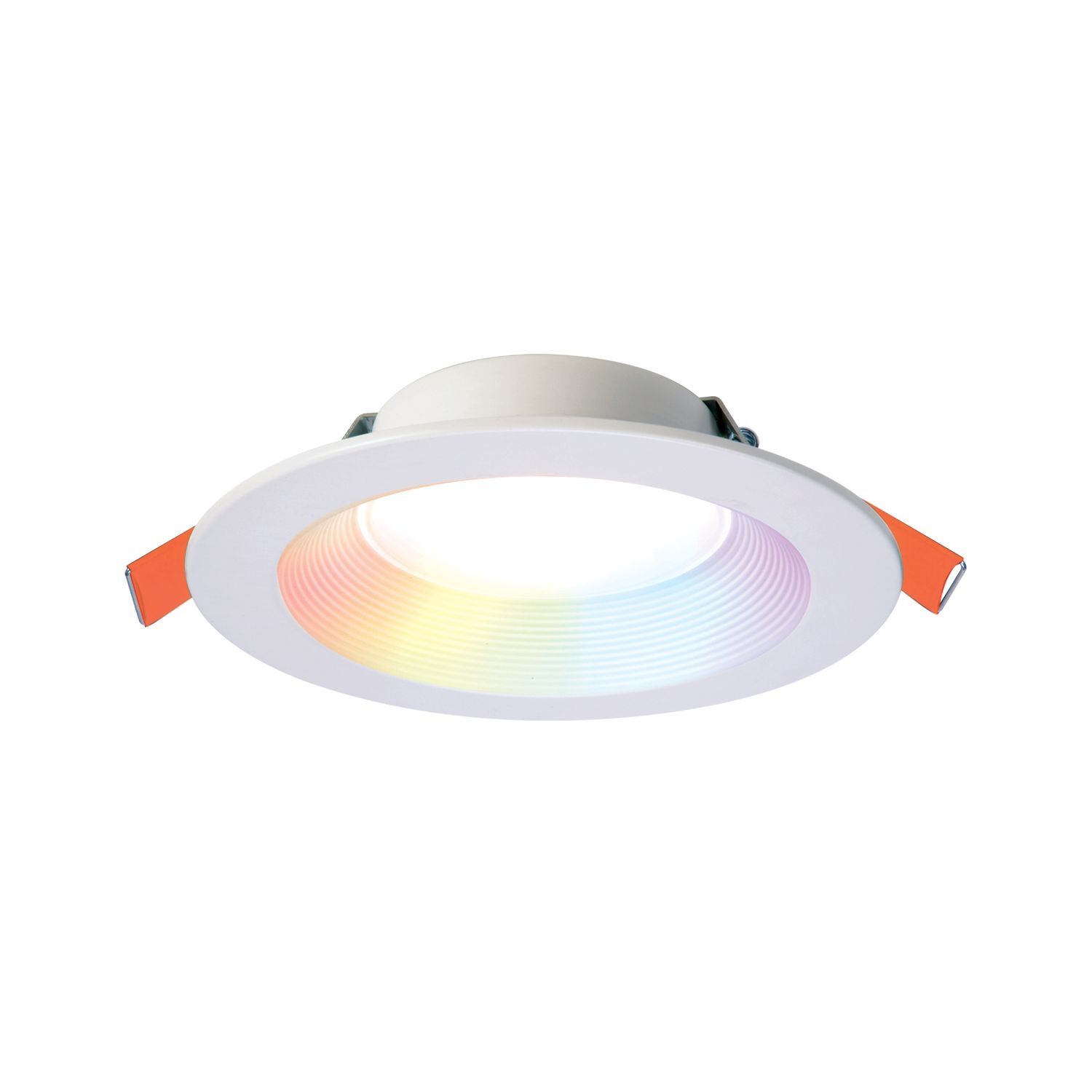 4 Smart Wi-Fi Recessed Baffle Canless LED Downlight Connected by WiZ Pro. 900 Lumen, 90+ CRI, Full Color + Tunable White via WiZ App. 120V 60HZ, Matte White Finish