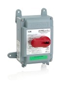 40 Amp, 600 VAC, 3-Pole, Non-Fused Manual Motor Starter, Suitable as Motor Disconnect,, Type 4X Thermoplastic Enclosure, IP67-Watertight