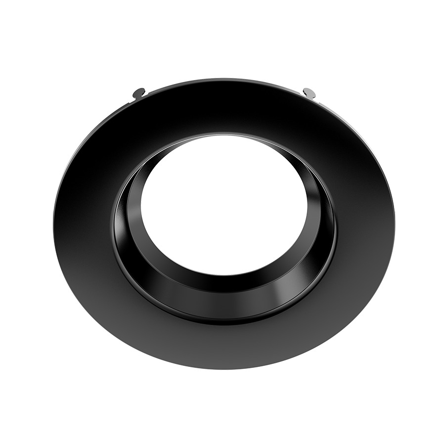 Retrofit Downlights Recessed Retrofit Downlight Trim 6 Inches Round Smooth Black