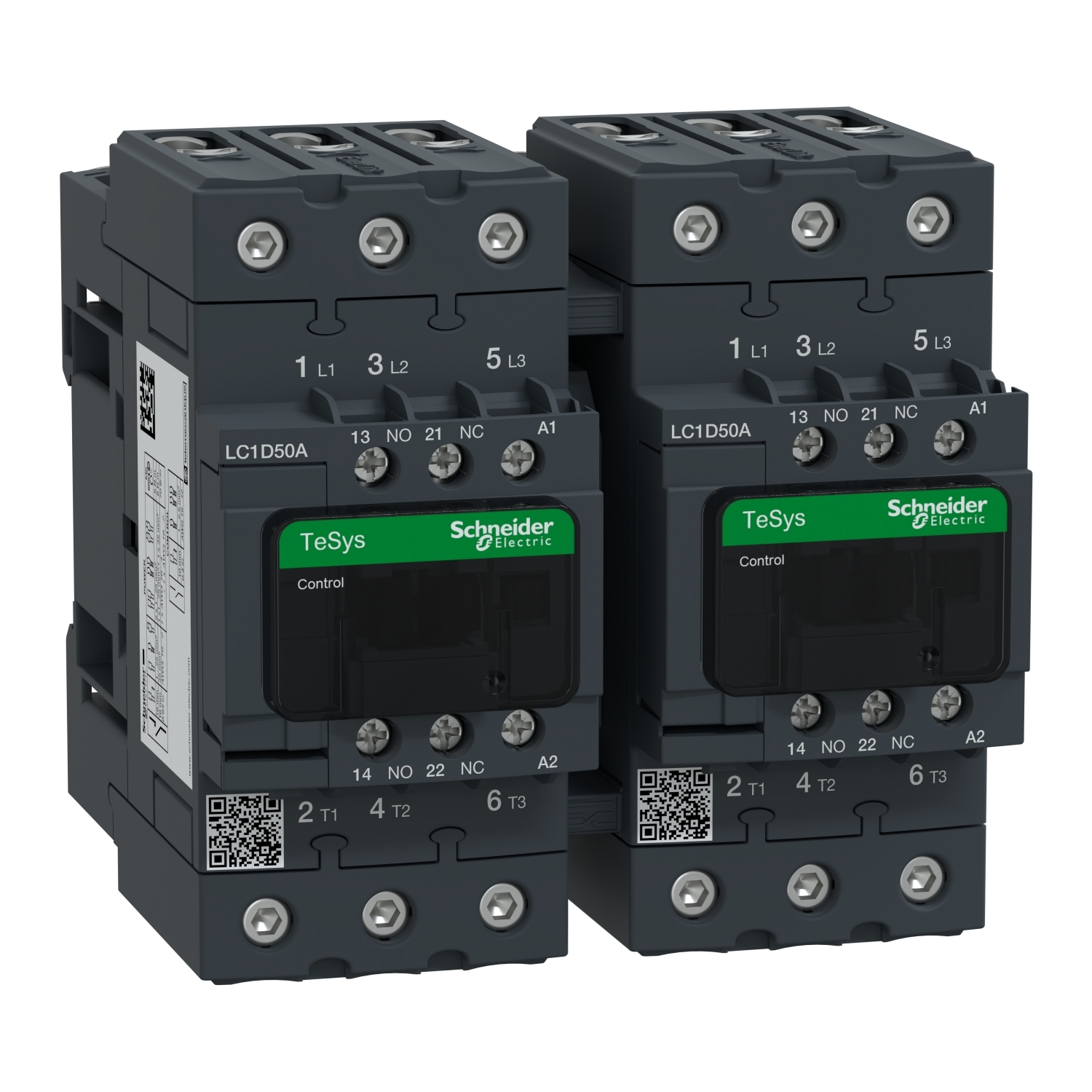 TeSys Deca reversing contactor - 3P(3 NO) - AC-3 - <= 440 V 50 A - coil 120 V AC 60 Hz