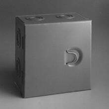 Type 1 junction boxes, 18" height, 6" length, 18" width, NEMA 1, Hinged cover, HC enclosure, Surface mounted, Medium single door, 9 top-bottom knockouts,9 side knockouts, Thru holes, Carbon steel