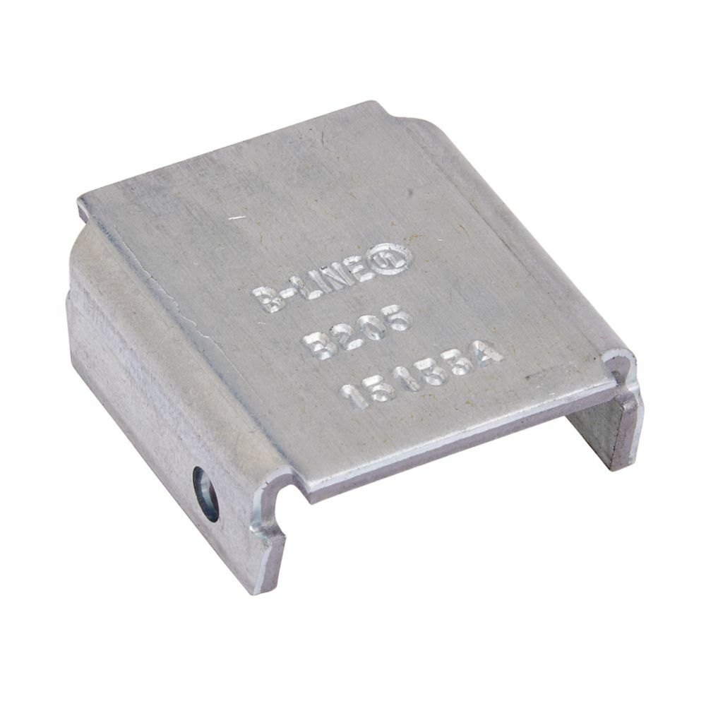 Eaton B-Line series end cap, 1.64" H x 1.62" L x 1.62" W, Steel, Hot-dipped galvanized, Fits channel type B22