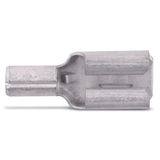 Non-Insulated Female Disconnect, Length .73 Inches, Width .31 Inches, Tab Size .250x.032, Wire Range #16-#14 AWG, Copper, Tin Plated