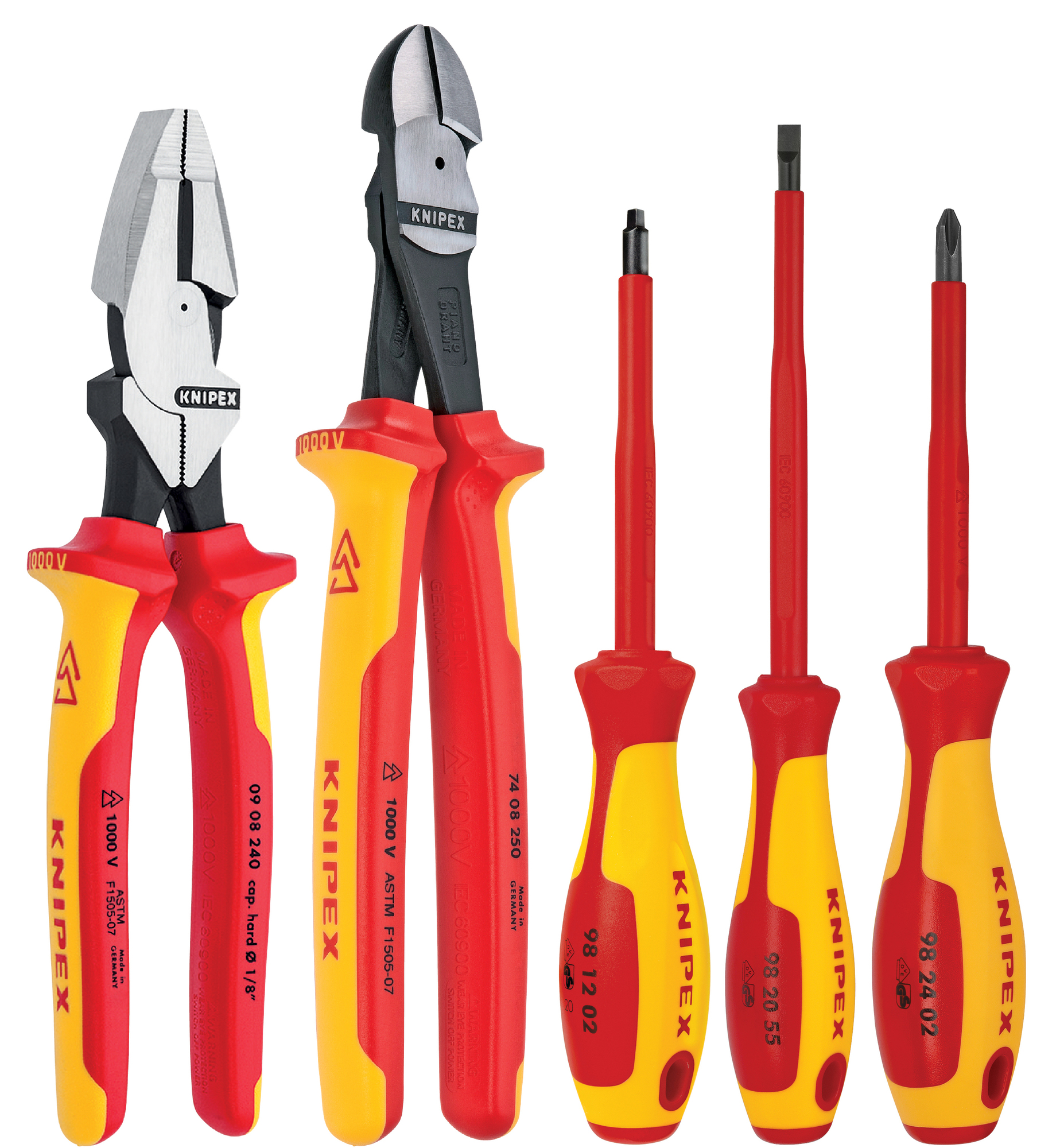 5 Pc Pliers and Screwdriver Tool Set-1000V Insulated, Multi-Component