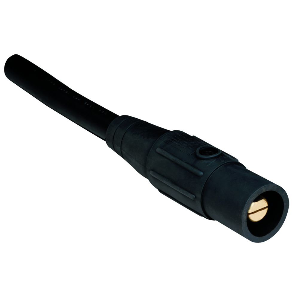 Male Cam Device Plug, 400A 600V, Black