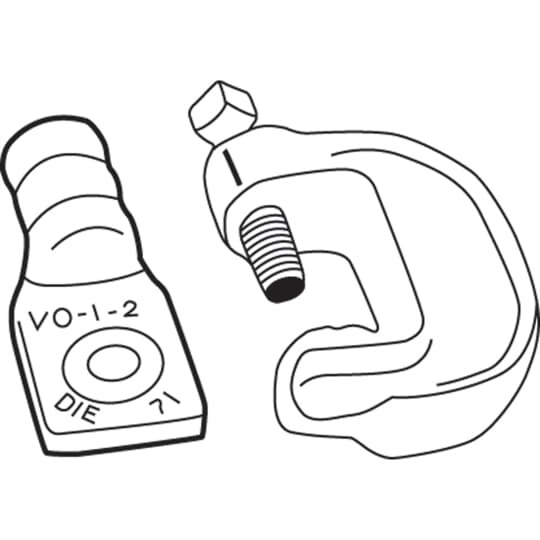 E-Z-Ground I-Beam Steel Compression Connector for Cable Range 2/0 - 4/0 AWG